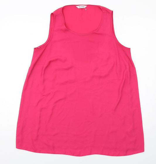 Evans Womens Pink Polyester Basic Tank Size 16 Round Neck