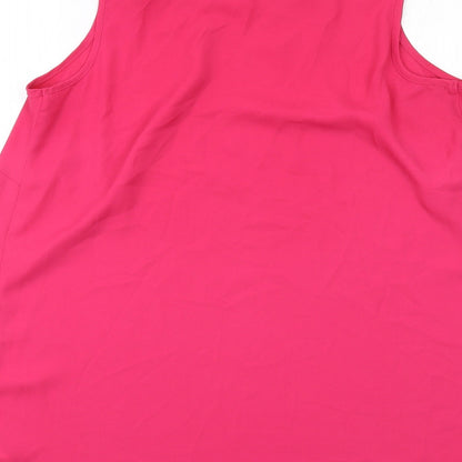 Evans Womens Pink Polyester Basic Tank Size 16 Round Neck