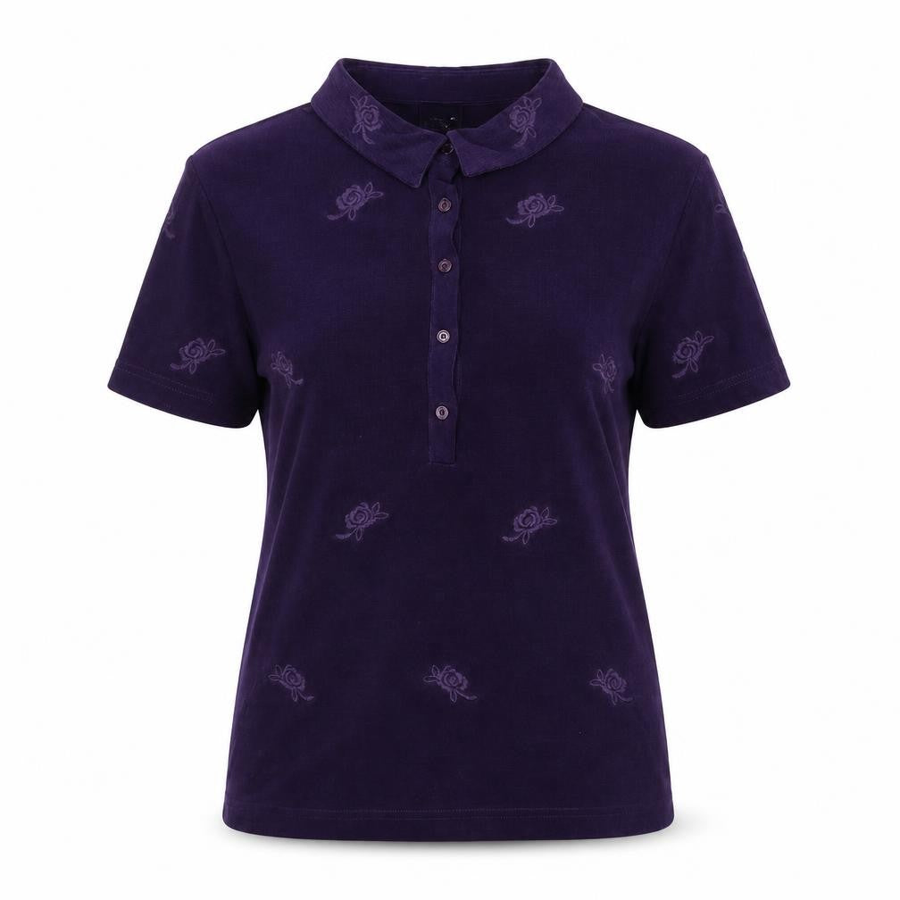 Womens UK Size 14 Together Purple Basic Polo