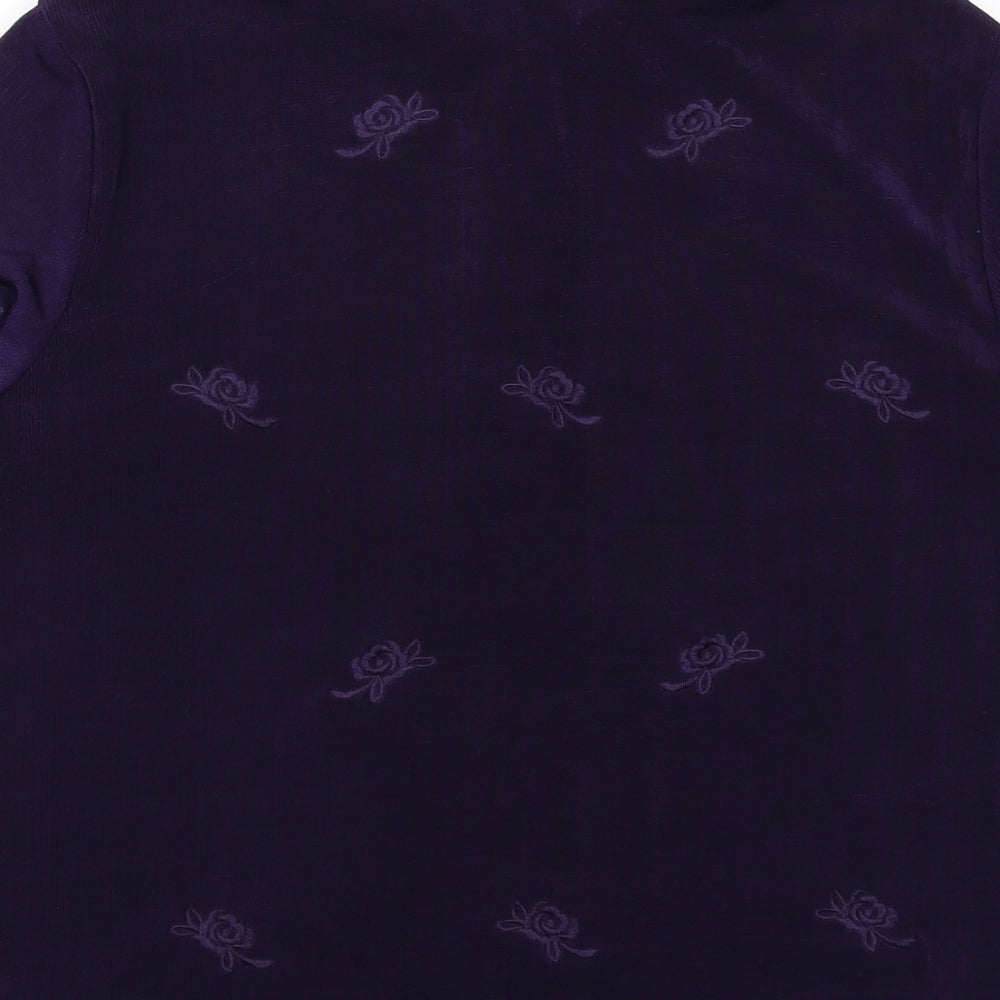 Womens UK Size 14 Together Purple Basic Polo