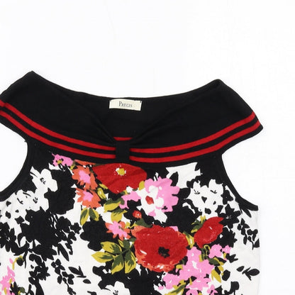 Precis Womens Multicoloured Floral Viscose Basic Tank Size S Round Neck