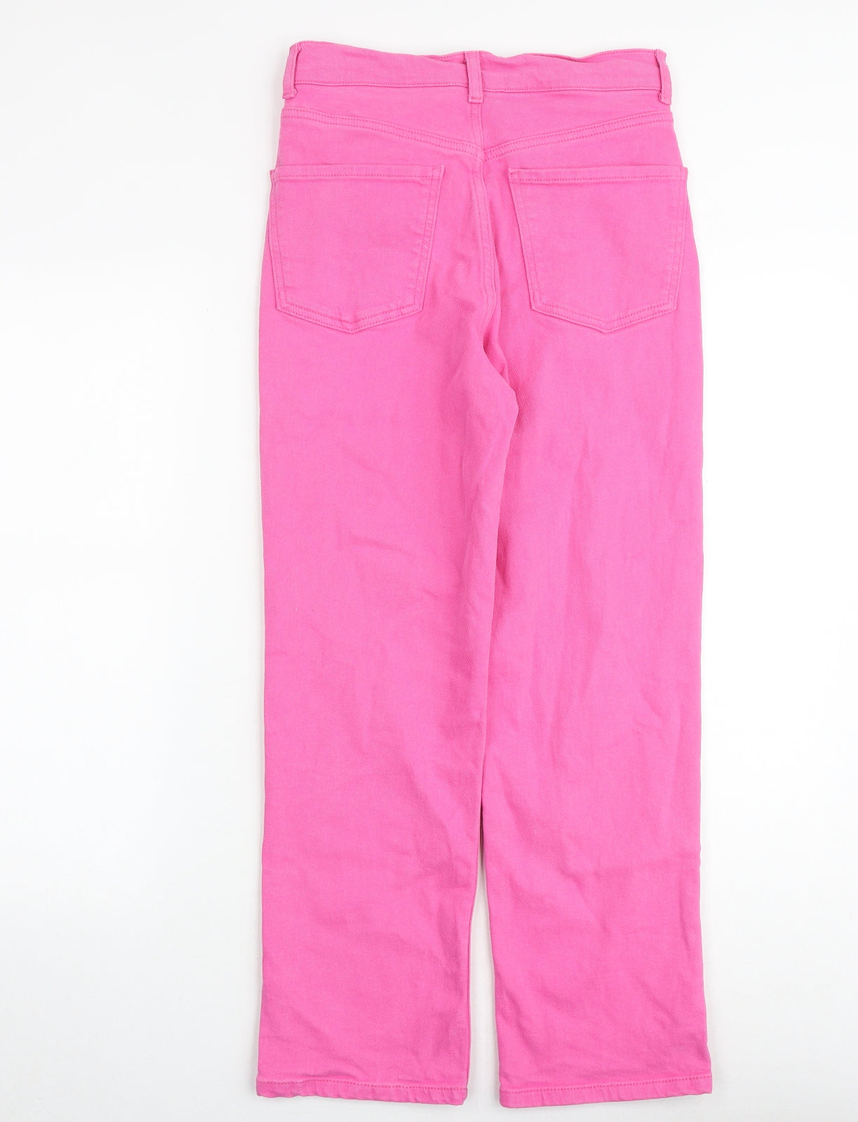 ASOS Womens Pink Cotton Straight Jeans Size 28 in L32 in Regular Zip