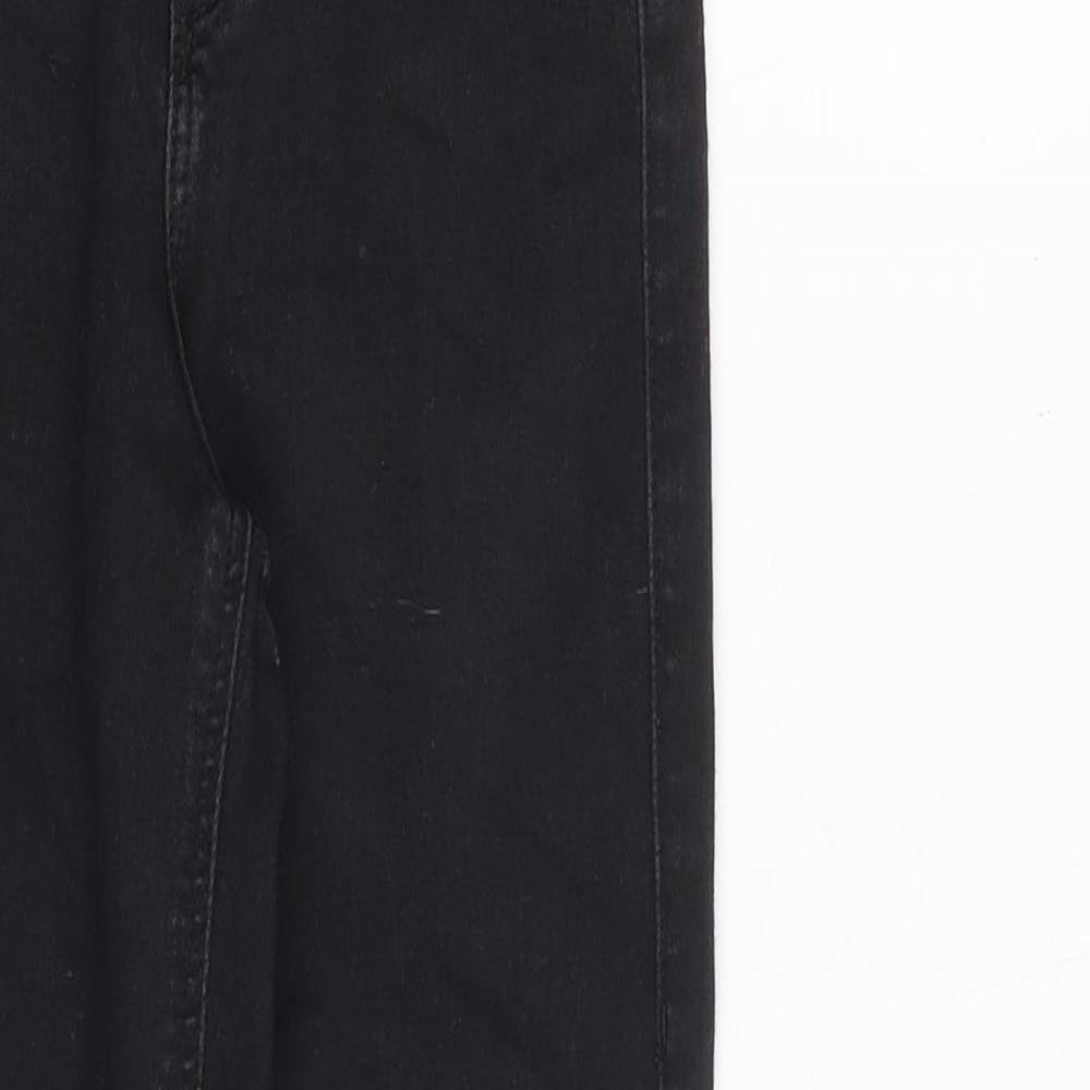 Topshop Womens Black Cotton Skinny Jeans Size 26 in Regular Zip