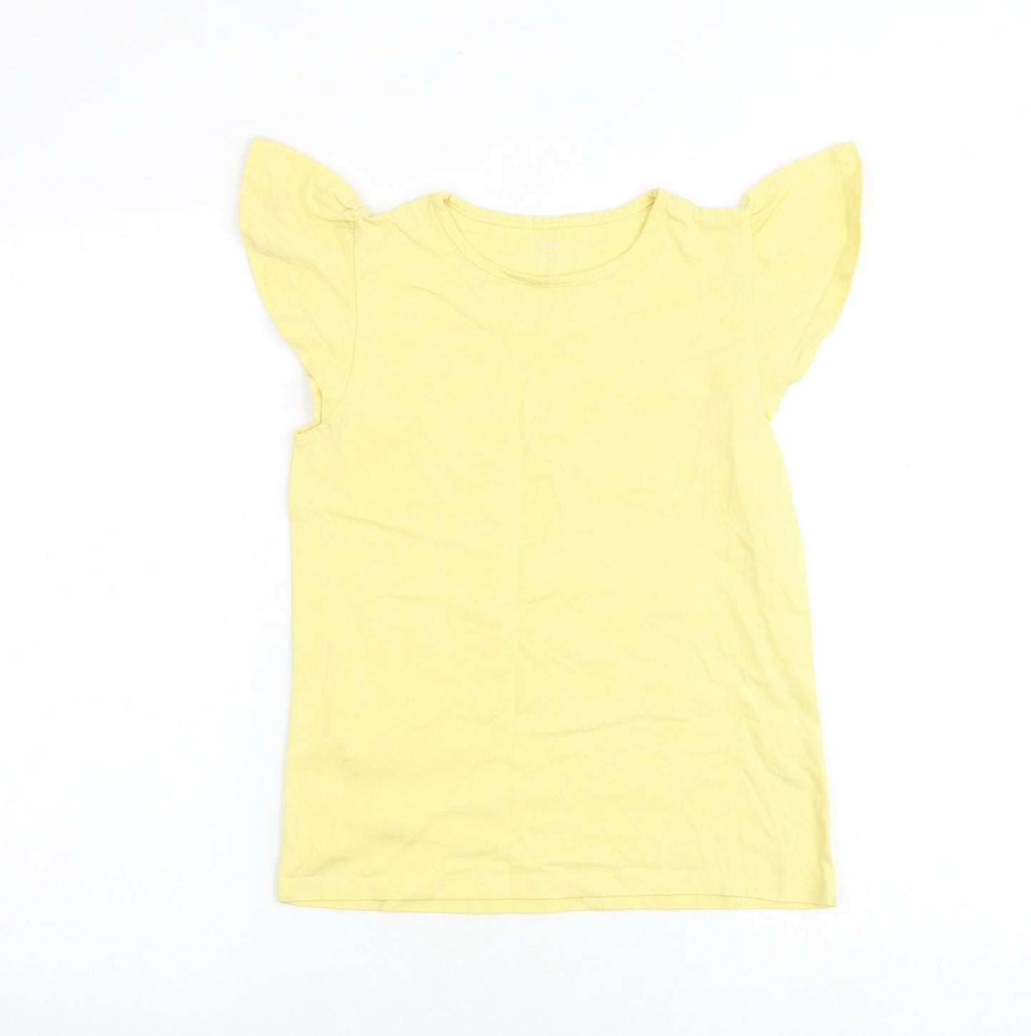 John Lewis Girls Yellow 100% Cotton Basic Tank Size 11 Years Round Neck Pullover