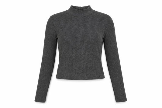 Womens UK Size S Pull&Bear Grey Basic T-Shirt