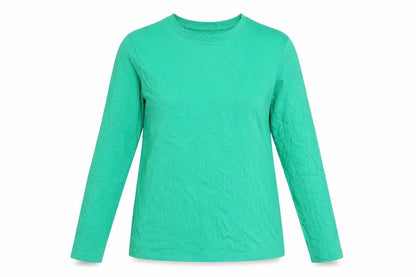 Dunnes Stores Womens Green 100% Cotton Basic T-Shirt Size XS Round Neck
