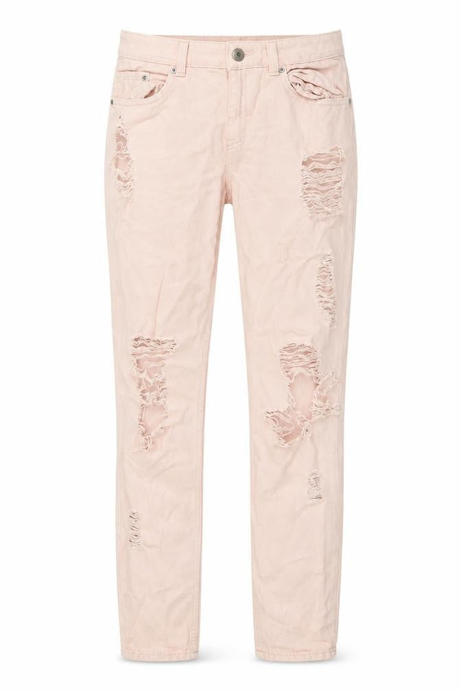 Womens UK Size 10 H&M Regular Fit Skinny Pink Jeans