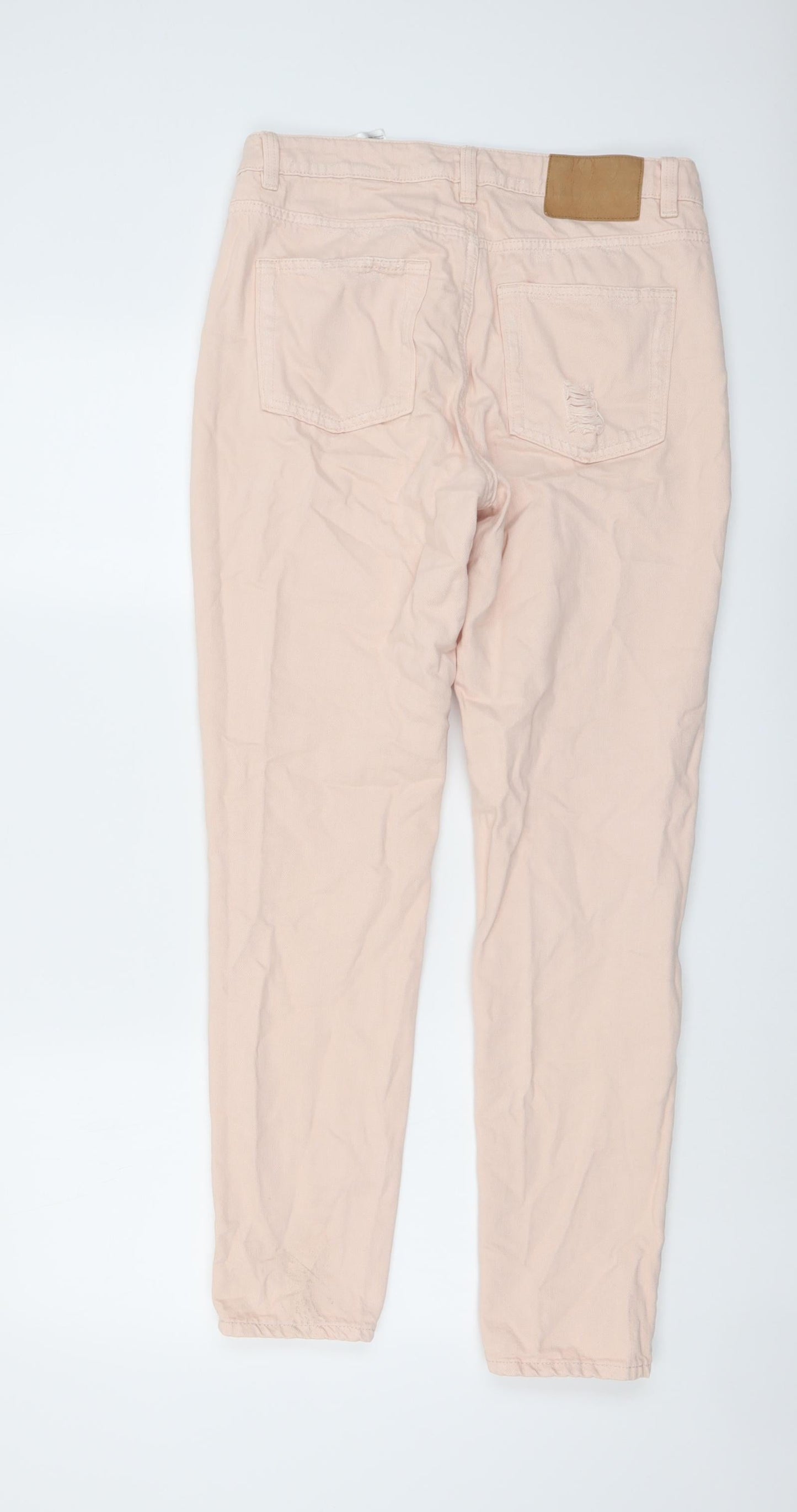 Womens UK Size 10 H&M Regular Fit Skinny Pink Jeans