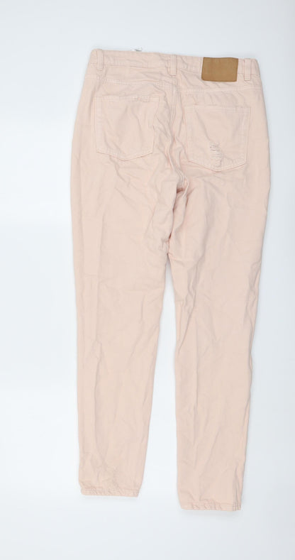Womens UK Size 10 H&M Regular Fit Skinny Pink Jeans