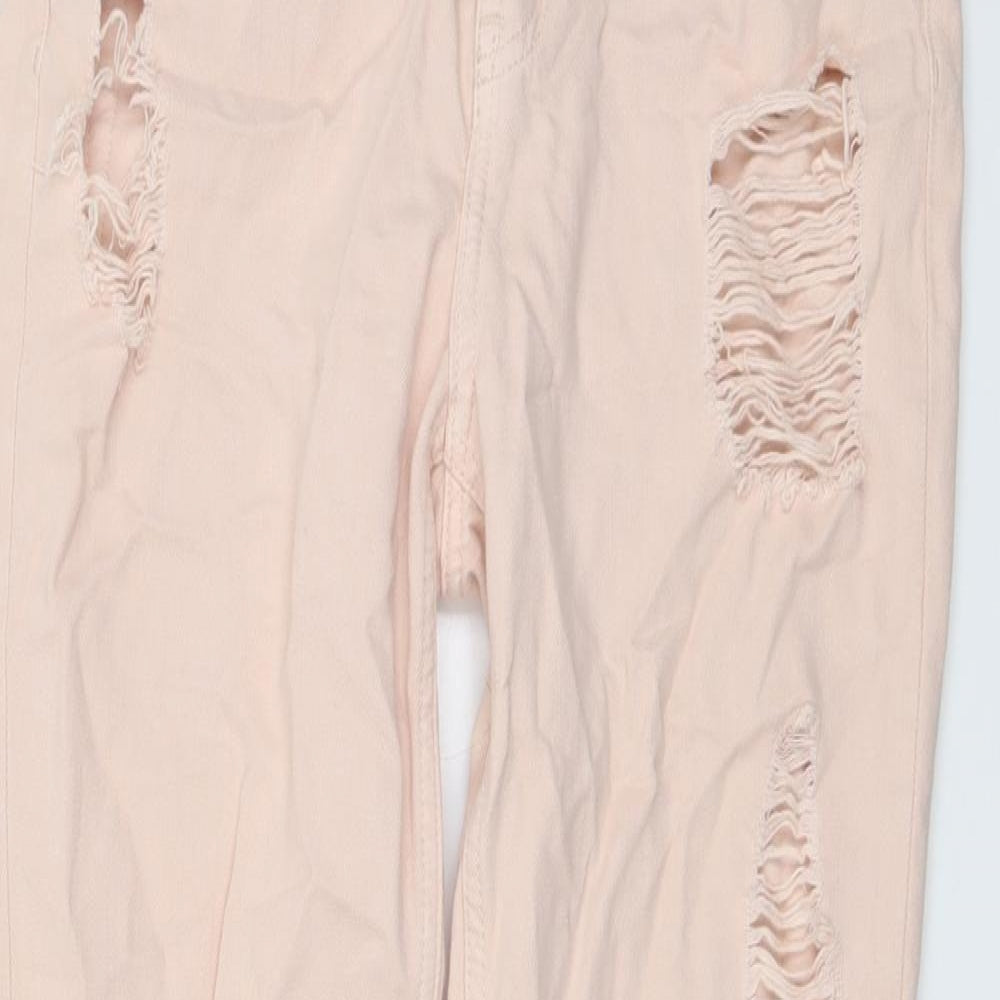 Womens UK Size 10 H&M Regular Fit Skinny Pink Jeans
