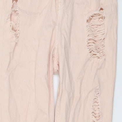 Womens UK Size 10 H&M Regular Fit Skinny Pink Jeans
