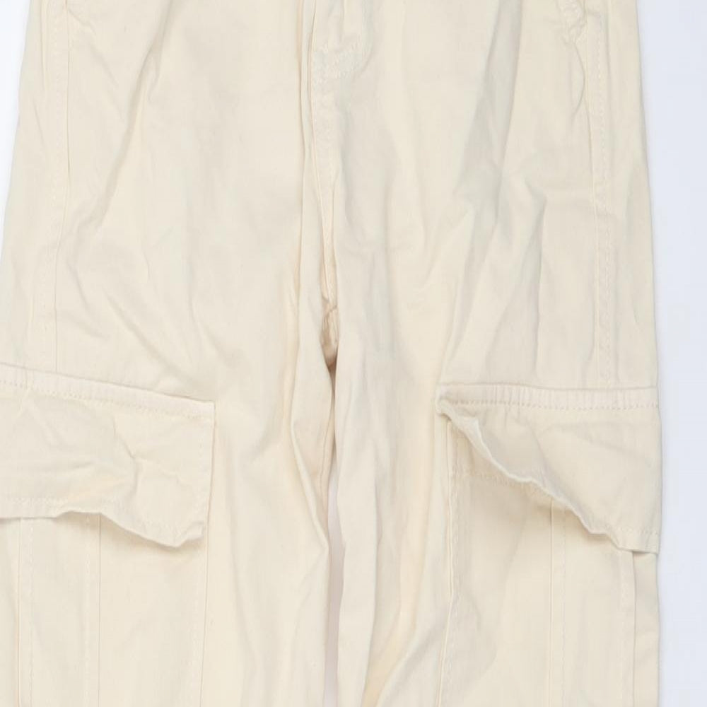 Womens UK Size 4 STR Regular Fit Straight Beige Jeans