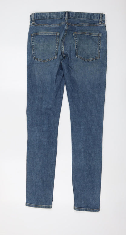 Mens UK Size 30 in Topman Regular Fit Skinny Blue Jeans