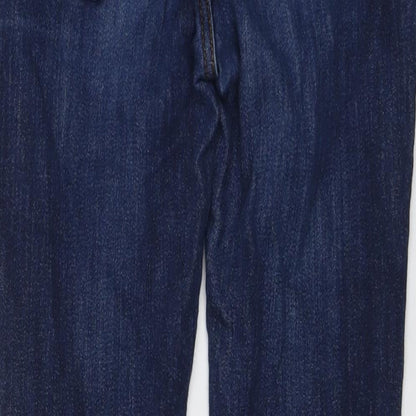 River Island Womens Blue Cotton Skinny Jeans Size 6 L24 in Regular Button