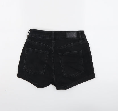 BDG Womens Black Cotton Hot Pants Shorts Size 26 in L3 in Regular Button
