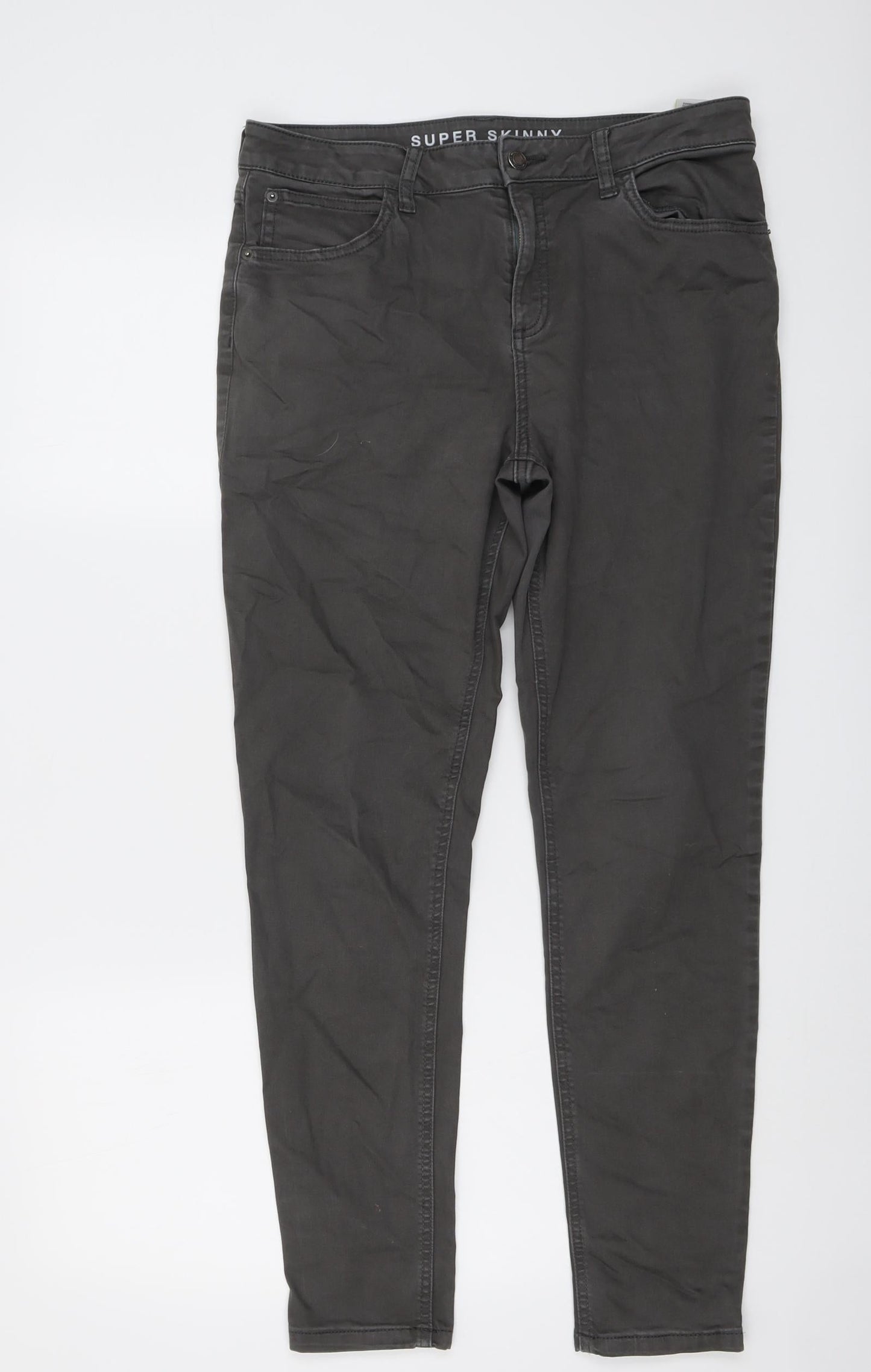 Womens UK Size 12 Marks and Spencer Regular Fit Skinny Grey Jeans