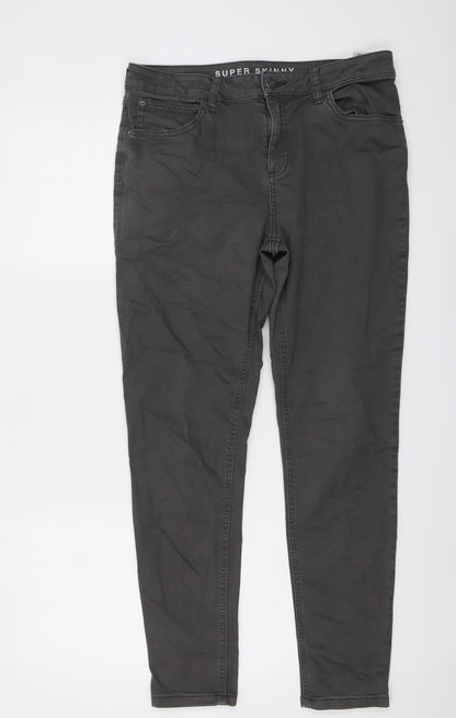 Womens UK Size 12 Marks and Spencer Regular Fit Skinny Grey Jeans