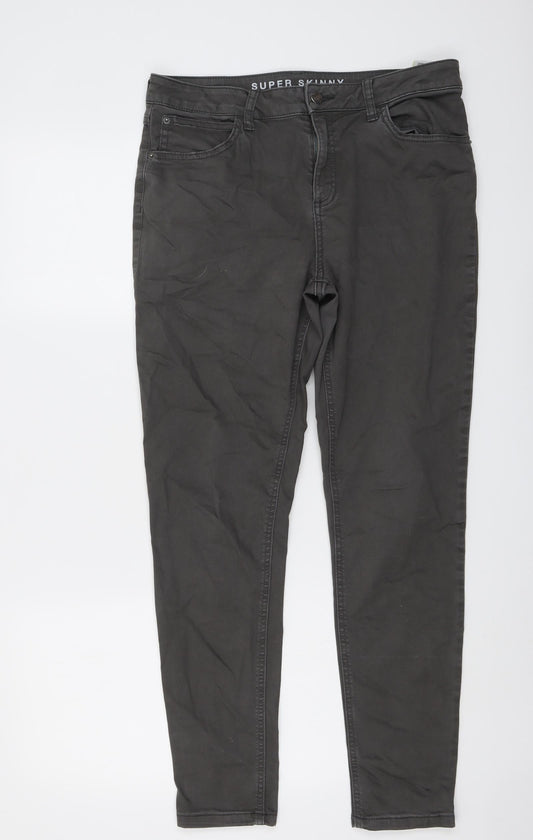 Womens UK Size 12 Marks and Spencer Regular Fit Skinny Grey Jeans