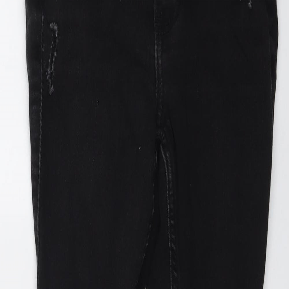 Hollister Womens Black Cotton Skinny Jeans Size 23 in L26 in Regular Button