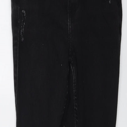 Hollister Womens Black Cotton Skinny Jeans Size 23 in L26 in Regular Button