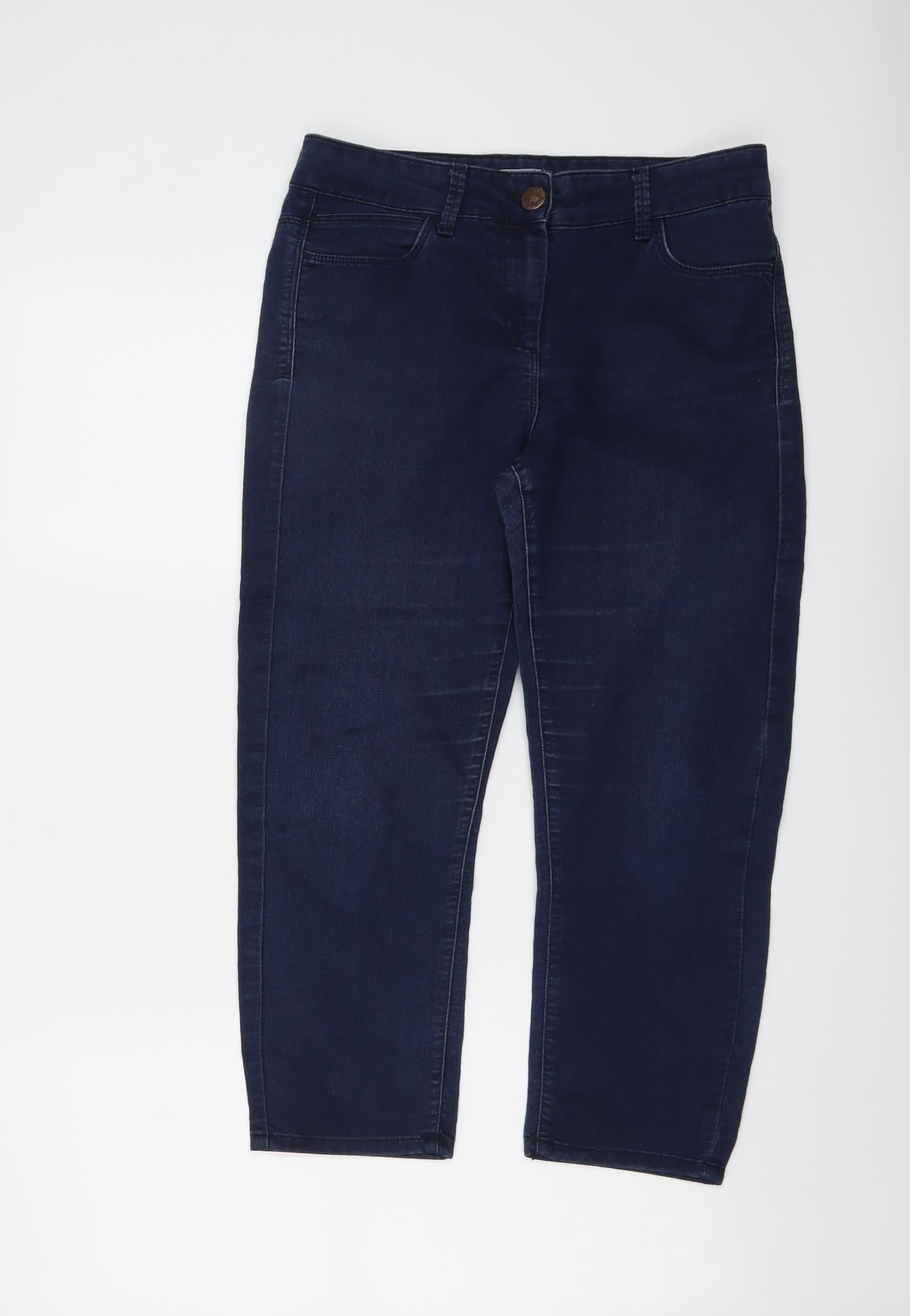 Womens UK Size 10 Marks and Spencer Regular Fit Straight Blue Jeans