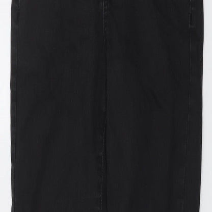 Topshop Womens Black Cotton Skinny Jeans Size 28 in L27 in Regular Button