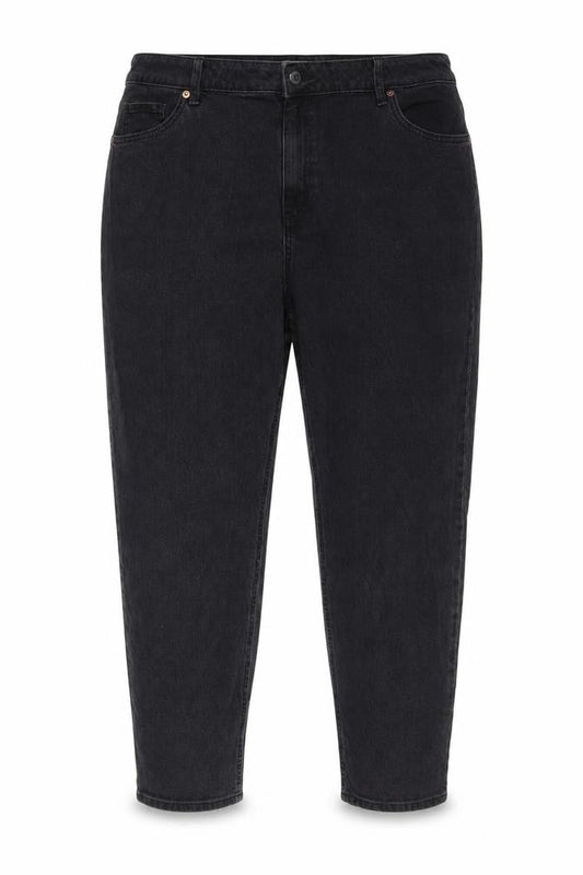 H&M Womens Grey Cotton Mom Jeans Size XL L26 in Regular Button