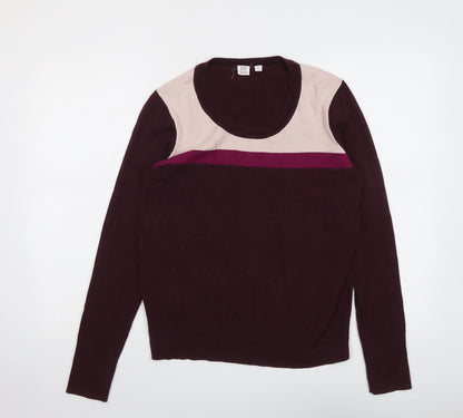 Gap Womens Purple Round Neck Acrylic Pullover Jumper Size M