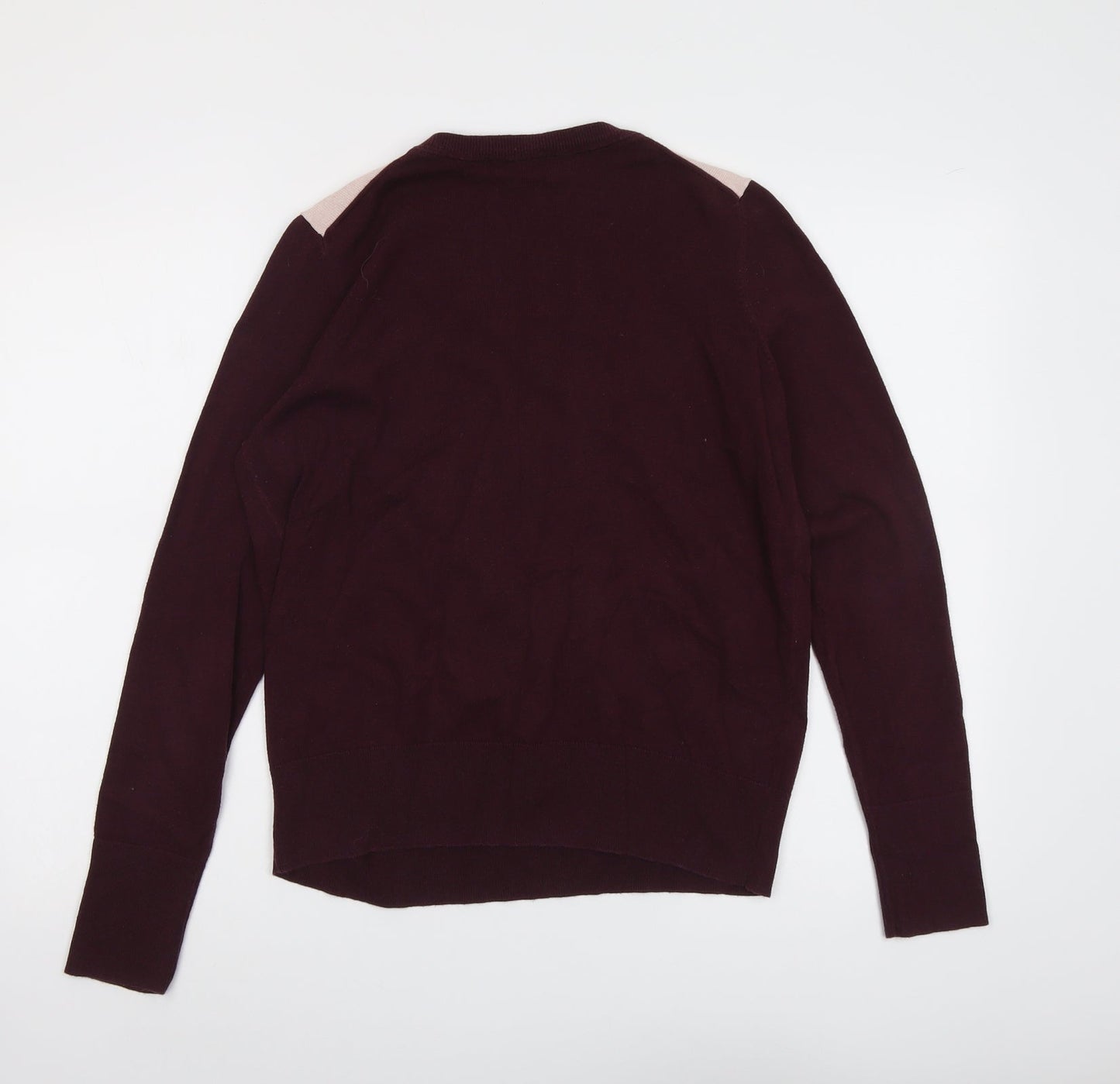 Gap Womens Purple Round Neck Acrylic Pullover Jumper Size M