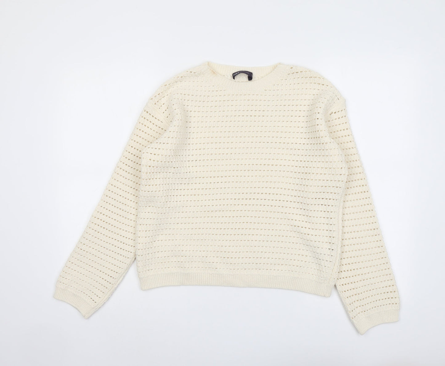 Womens UK Size S Marks and Spencer Ivory Pullover Jumper