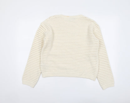 Womens UK Size S Marks and Spencer Ivory Pullover Jumper