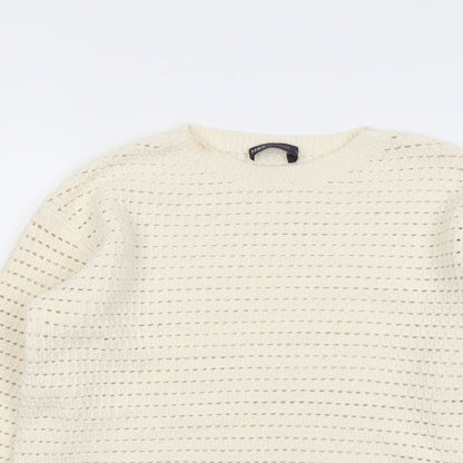 Womens UK Size S Marks and Spencer Ivory Pullover Jumper