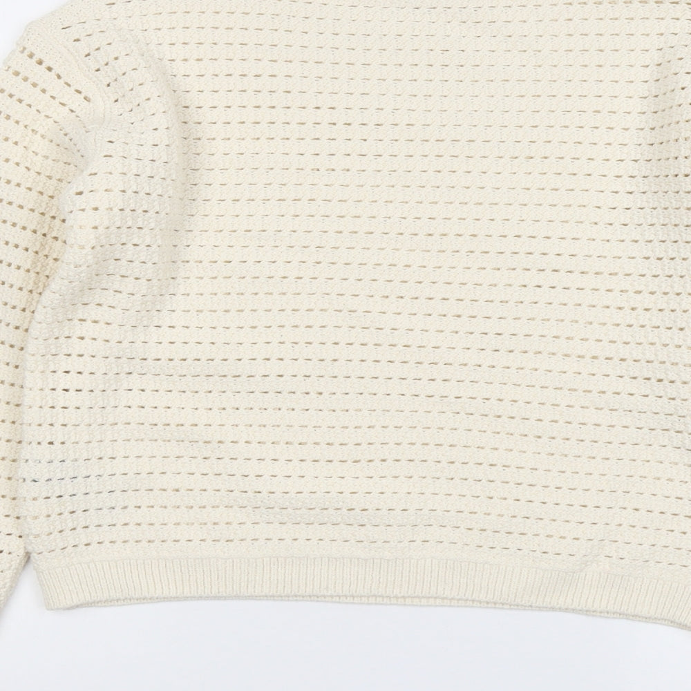 Womens UK Size S Marks and Spencer Ivory Pullover Jumper