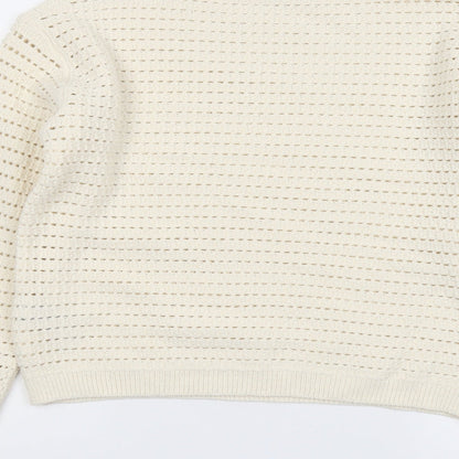 Womens UK Size S Marks and Spencer Ivory Pullover Jumper