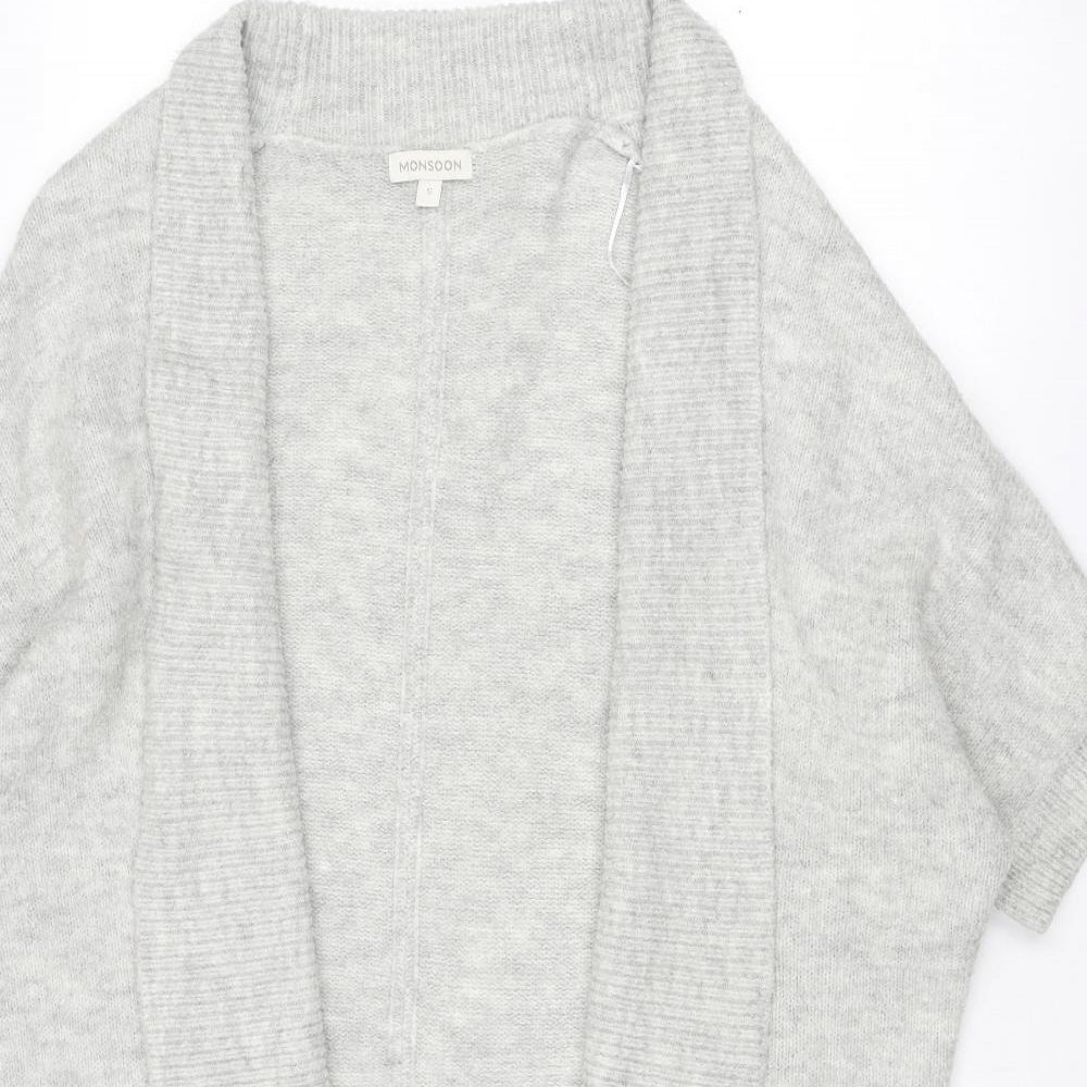 Womens UK Size S Monsoon Grey Cardigan Jumper