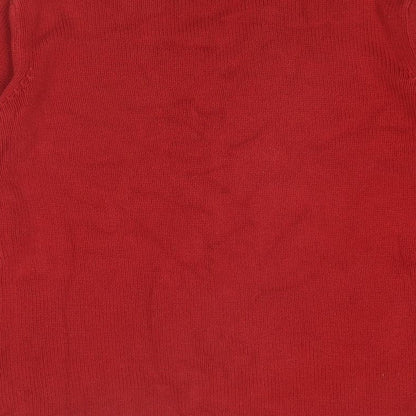 Womens UK Size L Jumper Red Pullover Jumper