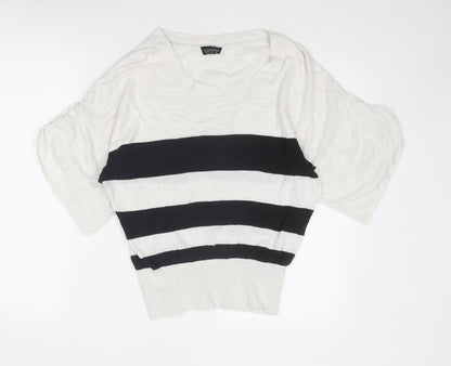Womens UK Size 8 Topshop Beige Pullover Jumper