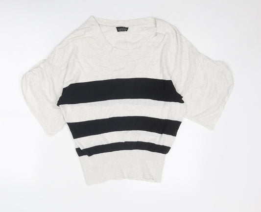 Womens UK Size 8 Topshop Beige Pullover Jumper