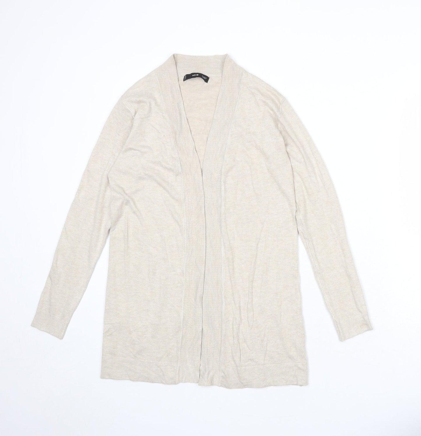 Womens UK Size XS Mango Beige Cardigan Jumper