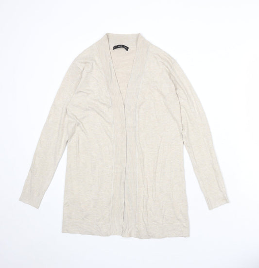 Womens UK Size XS Mango Beige Cardigan Jumper