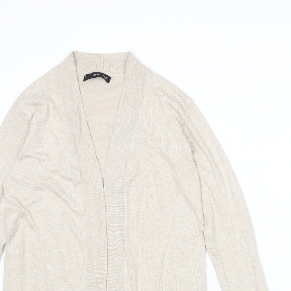 Womens UK Size XS Mango Beige Cardigan Jumper