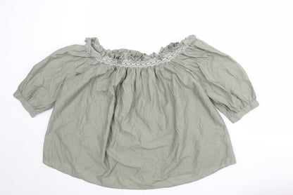 Womens UK Size 10 Marks and Spencer Green Basic Blouse