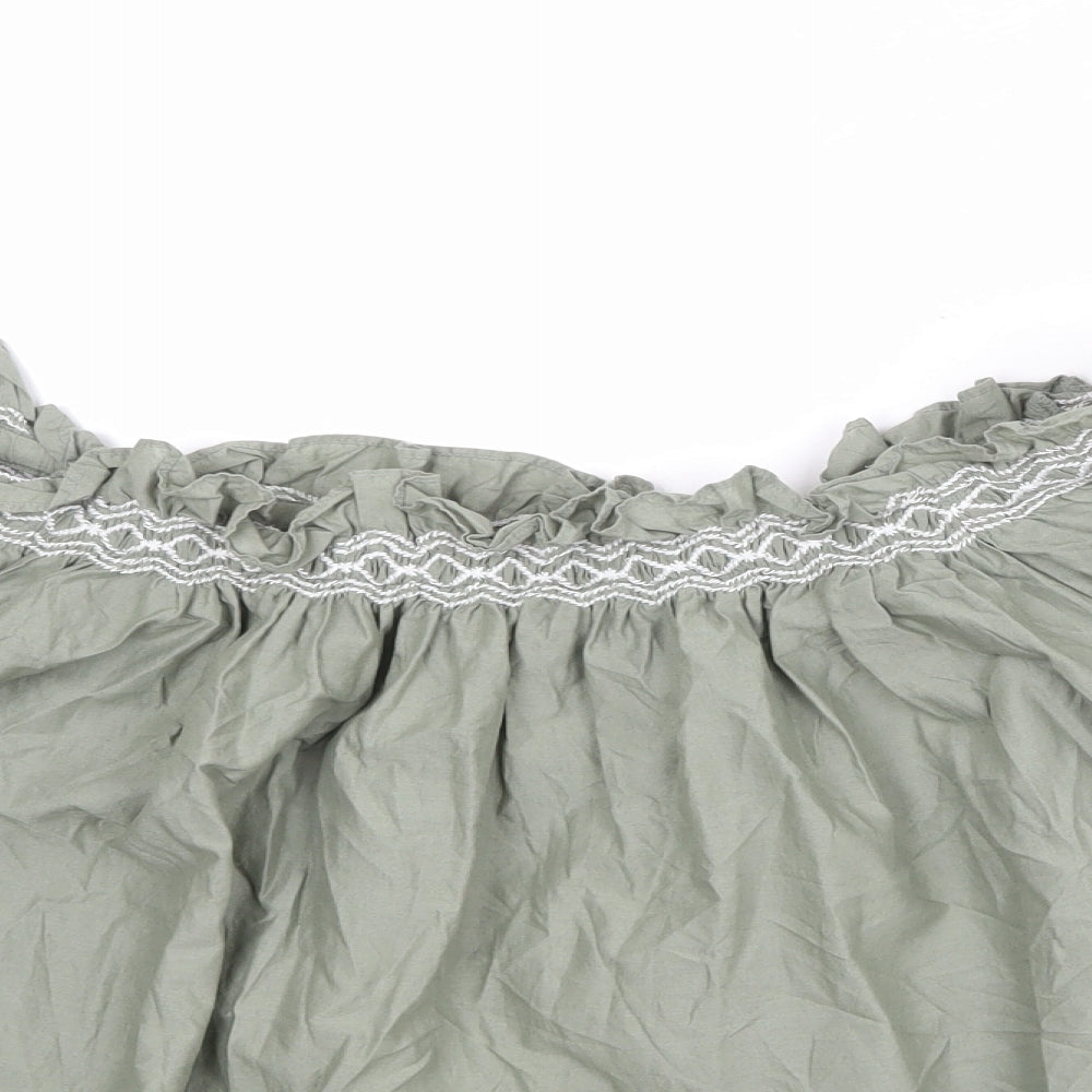 Womens UK Size 10 Marks and Spencer Green Basic Blouse