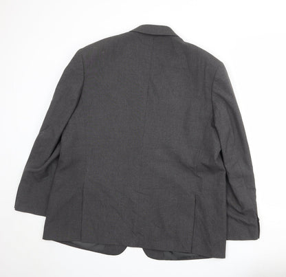 The Fitting Room Mens Grey Polyester Jacket Suit Jacket Size 48 Regular