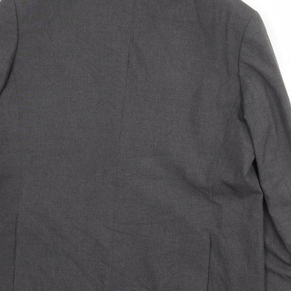 The Fitting Room Mens Grey Polyester Jacket Suit Jacket Size 48 Regular