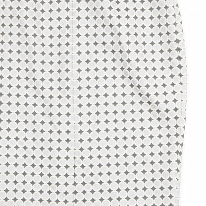 Marks and Spencer Womens Multicoloured Geometric Polyester Straight & Pencil Skirt Size 14 Zip