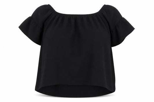 Womens UK Size 12 Quiz Black Basic Blouse