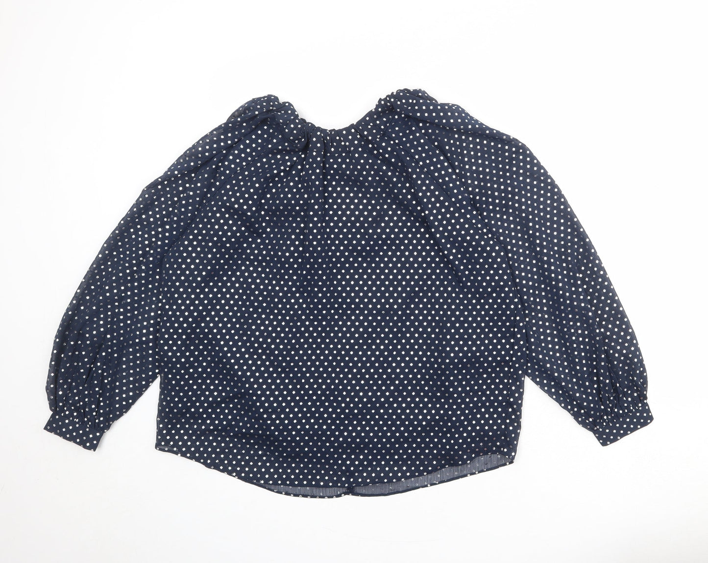 Womens UK Size 10 Marks and Spencer Blue Basic Blouse