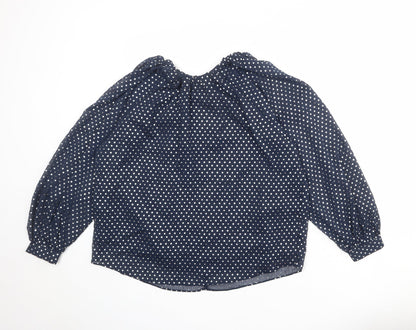 Womens UK Size 10 Marks and Spencer Blue Basic Blouse