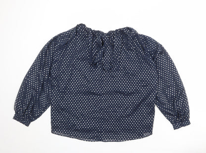 Womens UK Size 10 Marks and Spencer Blue Basic Blouse